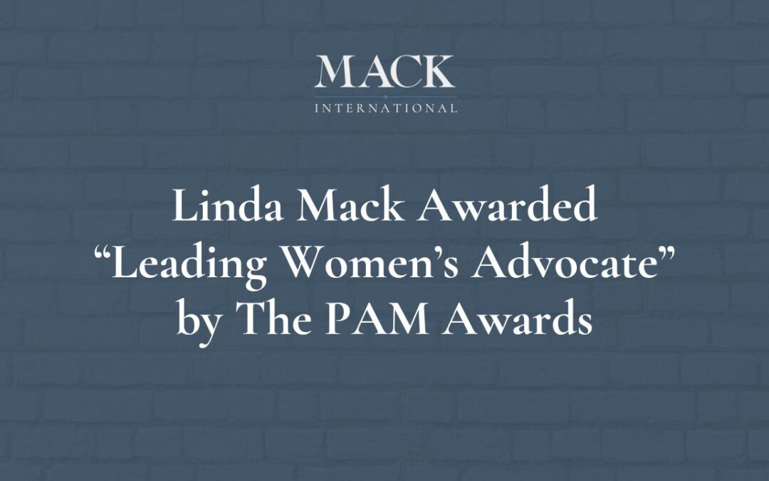 Linda Mack of Mack International awarded “Leading Women’s Advocate” by The With Intelligence Private Asset Management, February 9, 2023 in New York City
