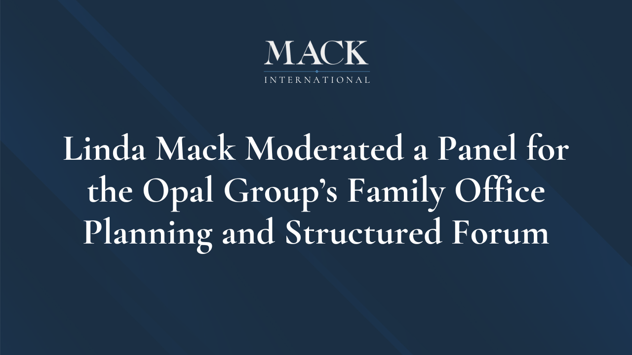Linda Mack Named one of Top 50 Family Advisors in the World by Family Capital